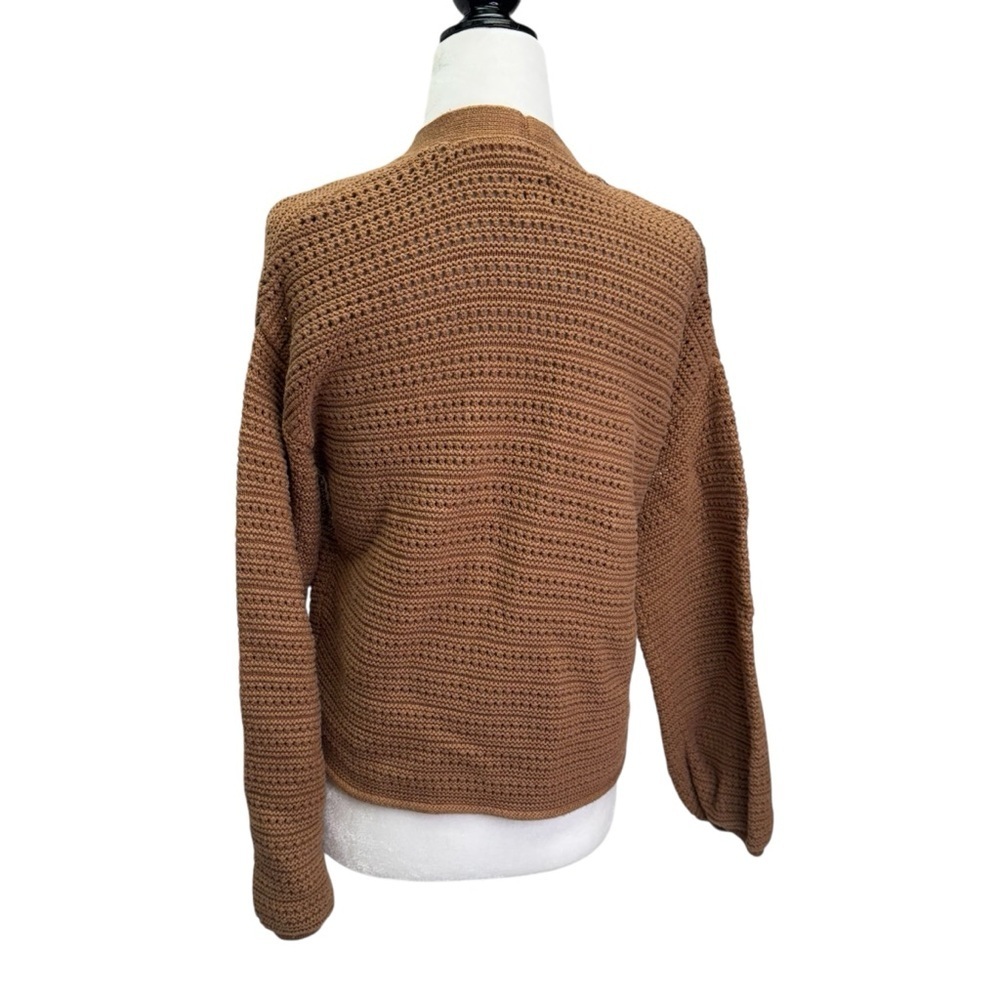 GAP 100% Cotton Cozy Brown Knit Sweater Size M - Picture 6 of 10